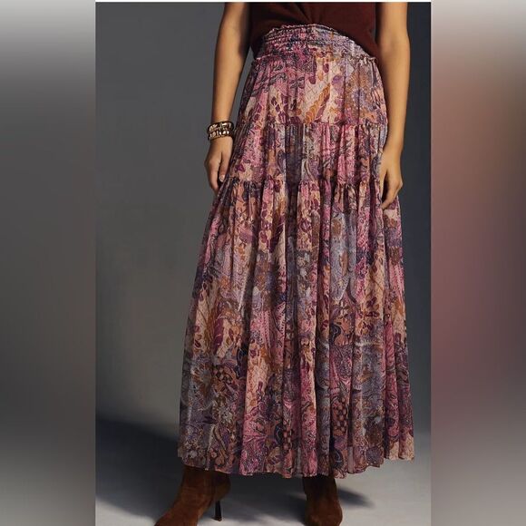 Anthropologie x MISA Allesia sheer maxi Skirt  Size XSMALL. NWT - Picture 1 of 15